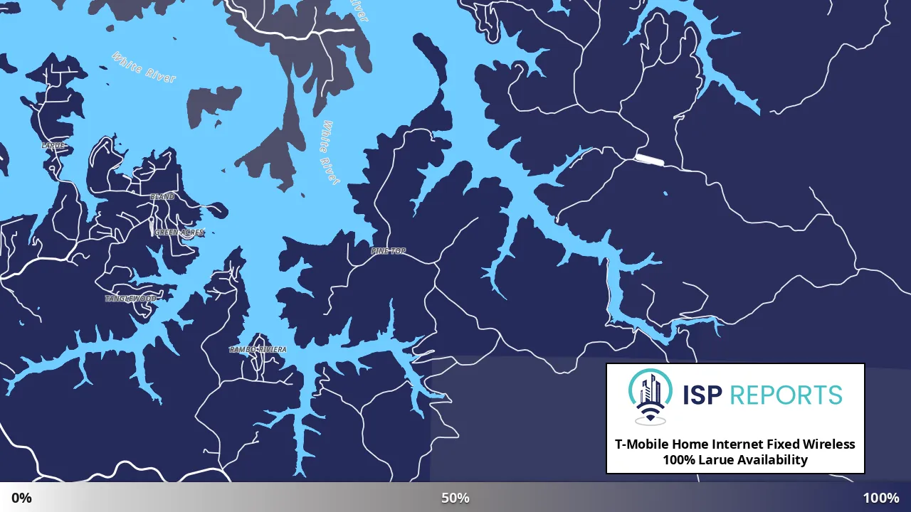 Larue, AR map of internet availability
