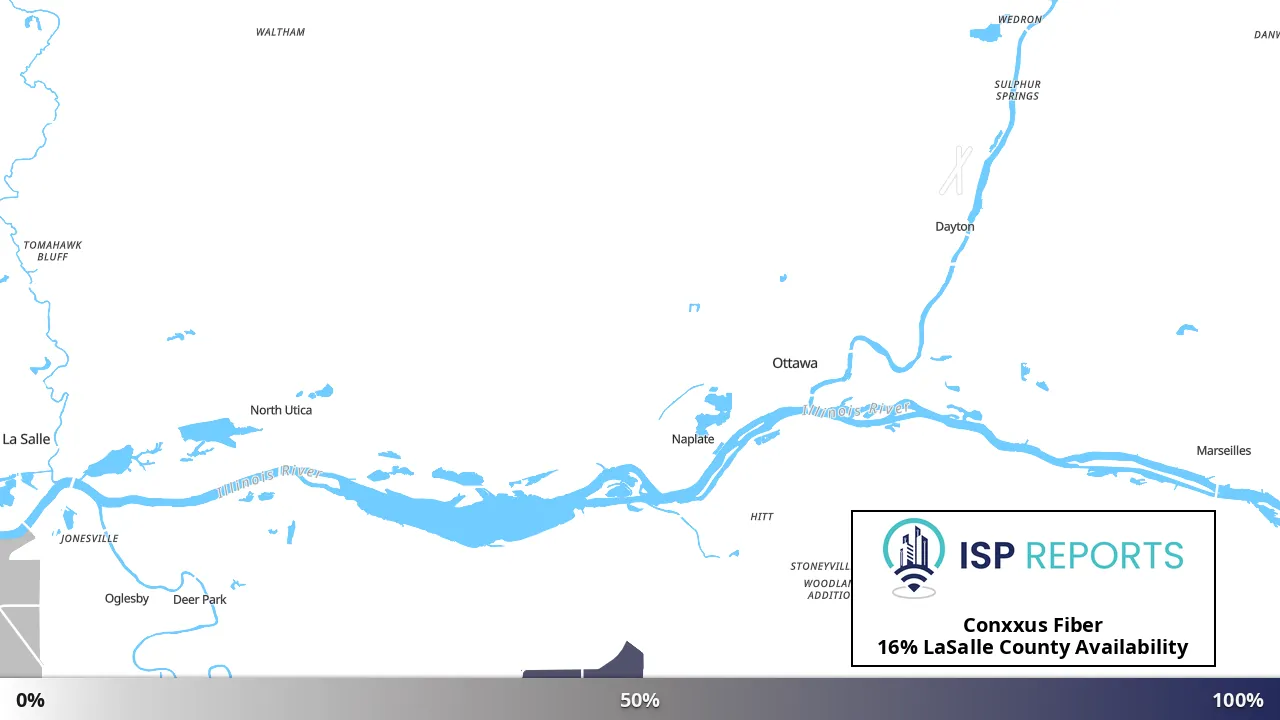 LaSalle County, IL map of internet availability
