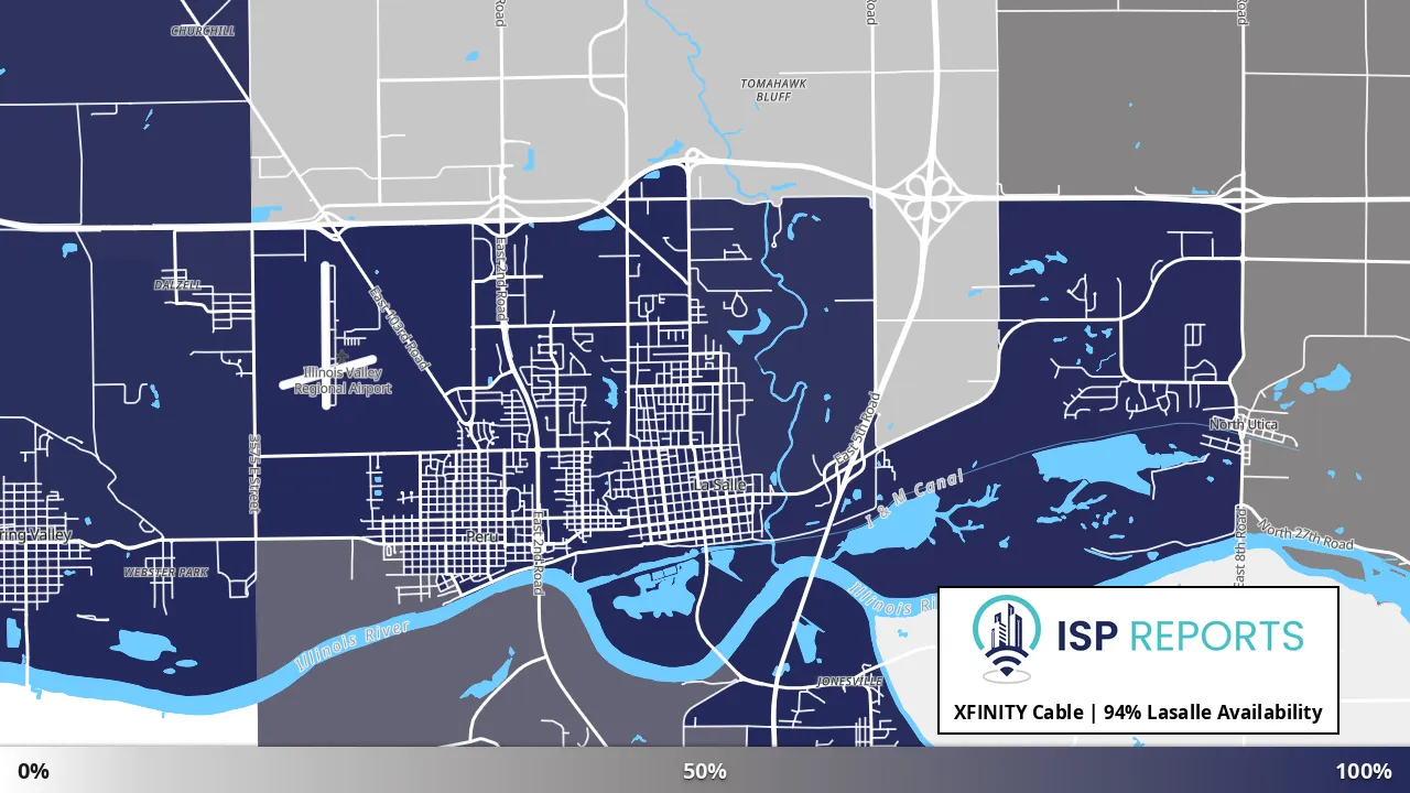 Lasalle, IL map of internet availability