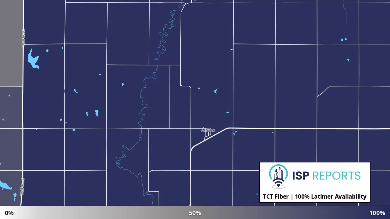 Latimer, KS map of internet availability