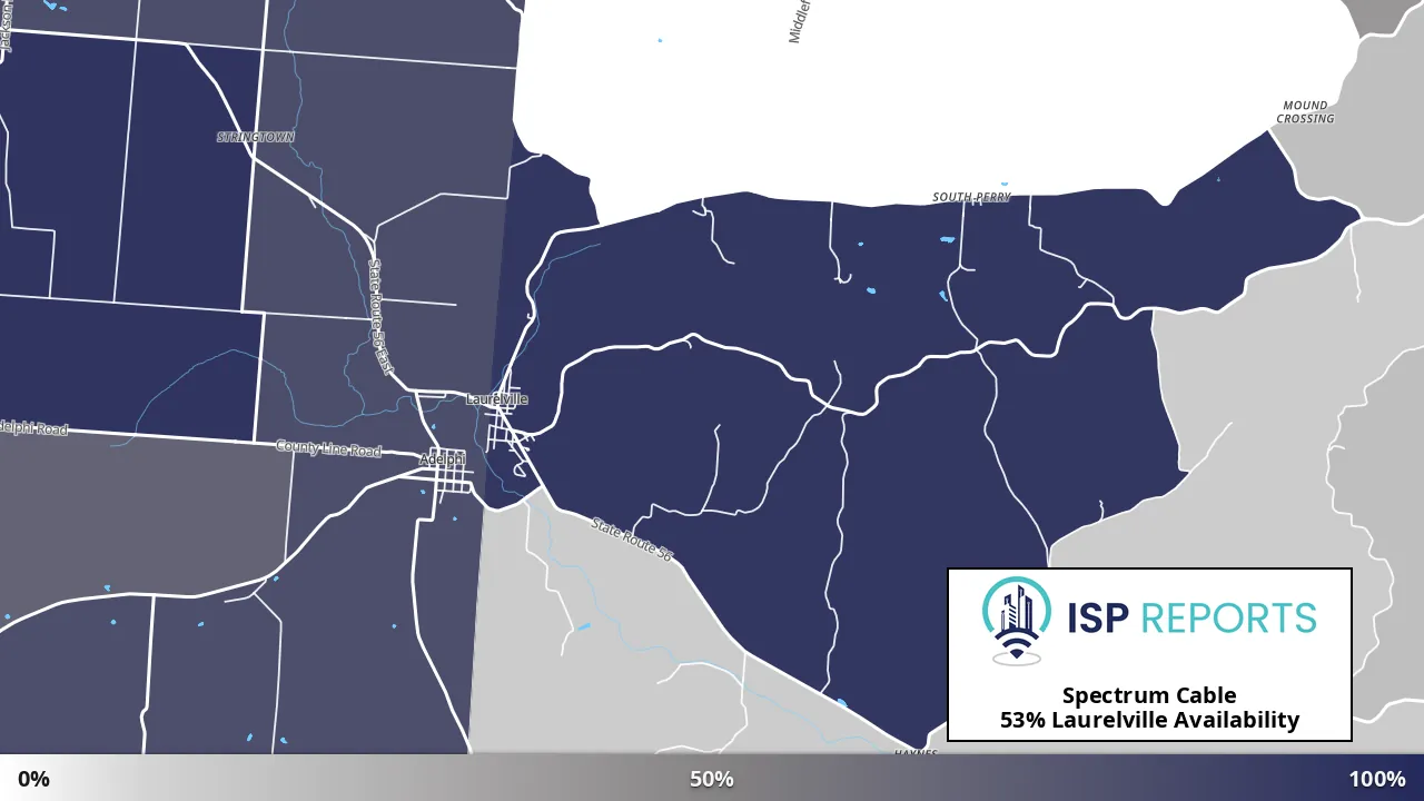 Laurelville, OH map of internet availability