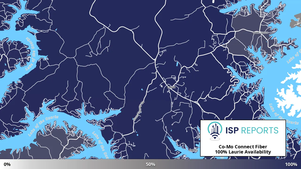 Laurie, MO map of internet availability