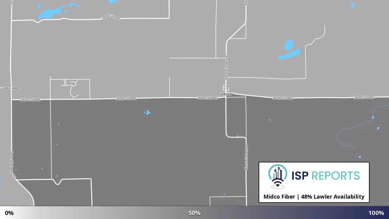 Lawler, MN map of internet availability