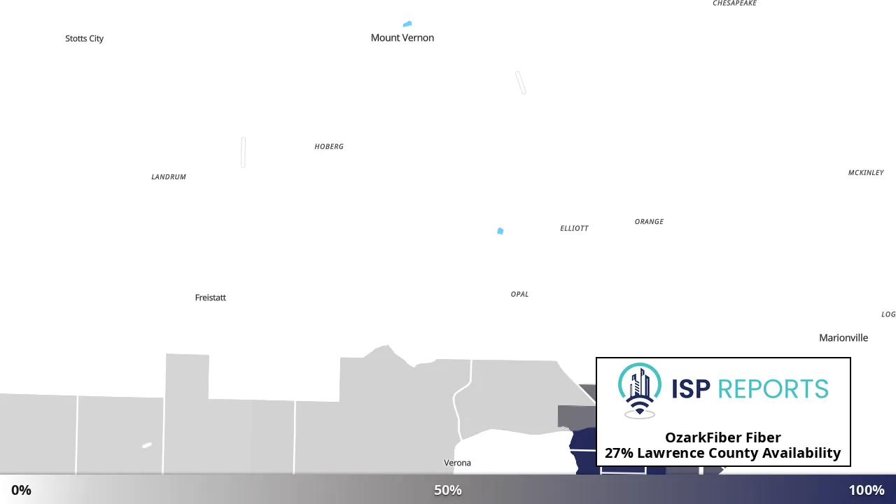 Lawrence County, MO map of internet availability