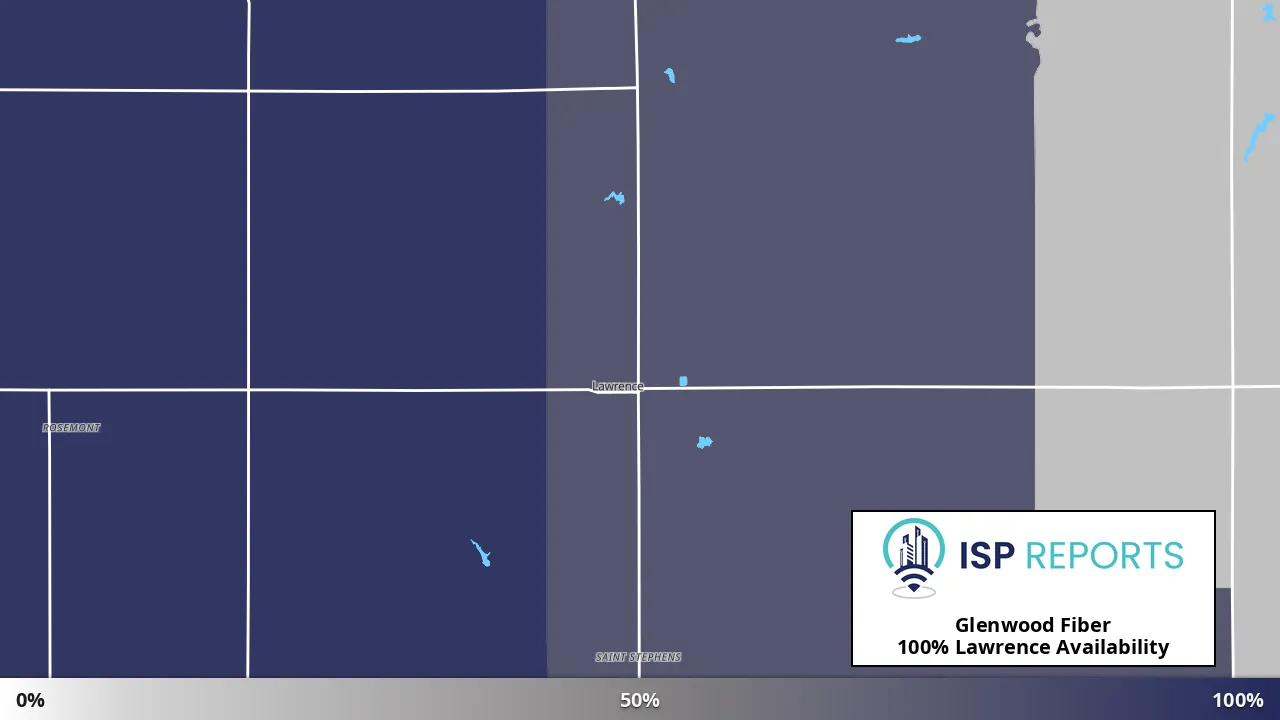Lawrence, NE map of internet availability