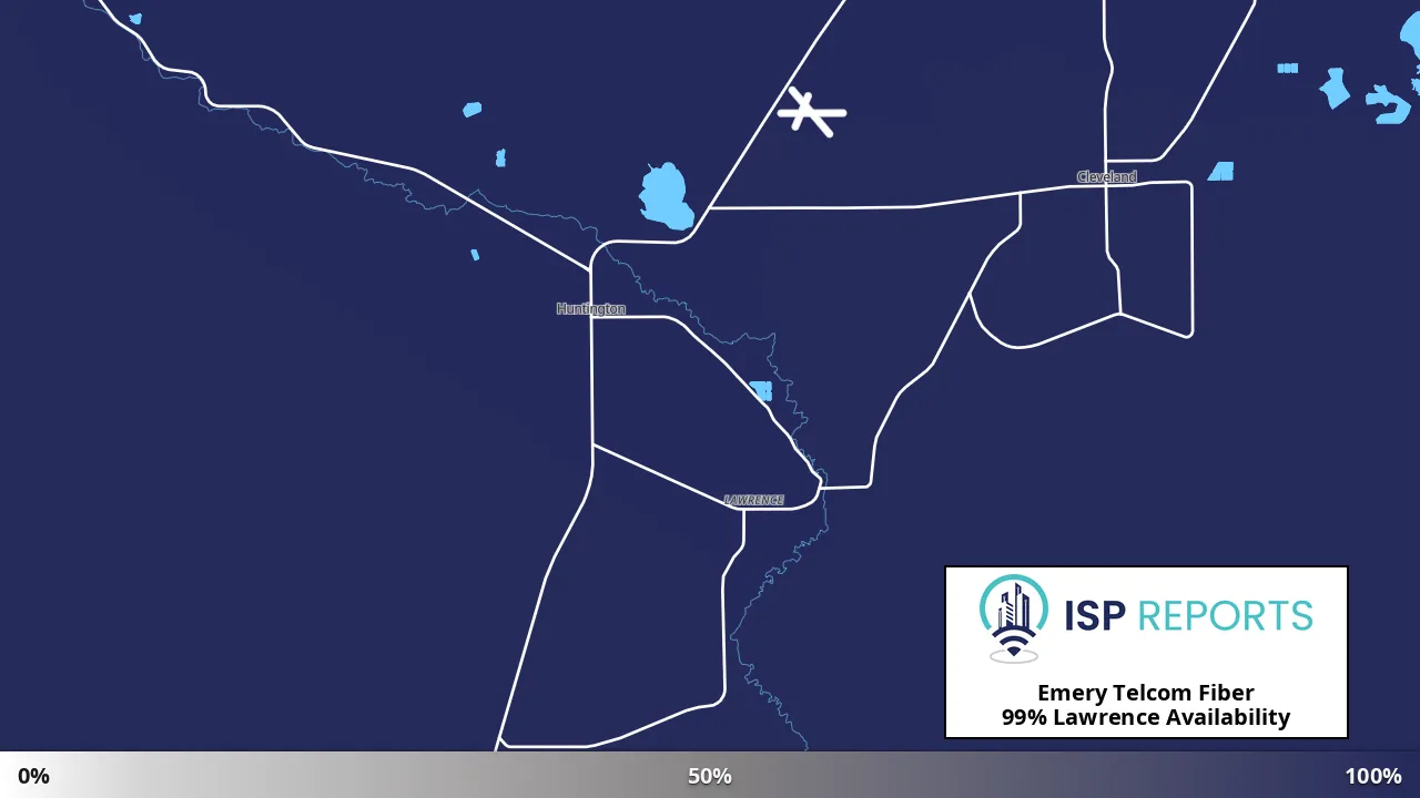 Lawrence, UT map of internet availability