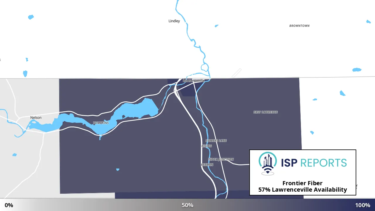 Lawrenceville, PA map of internet availability