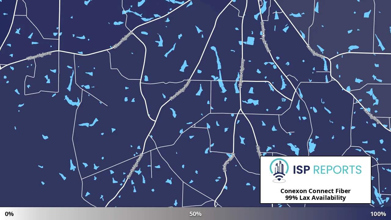 Lax, GA map of internet availability