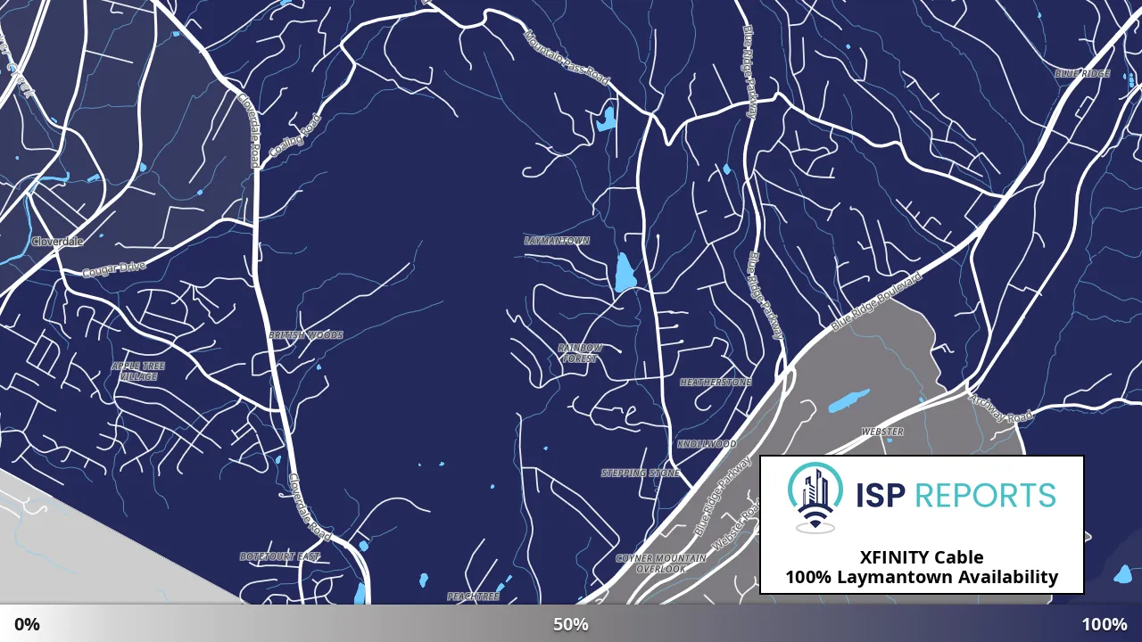 Laymantown, VA map of internet availability