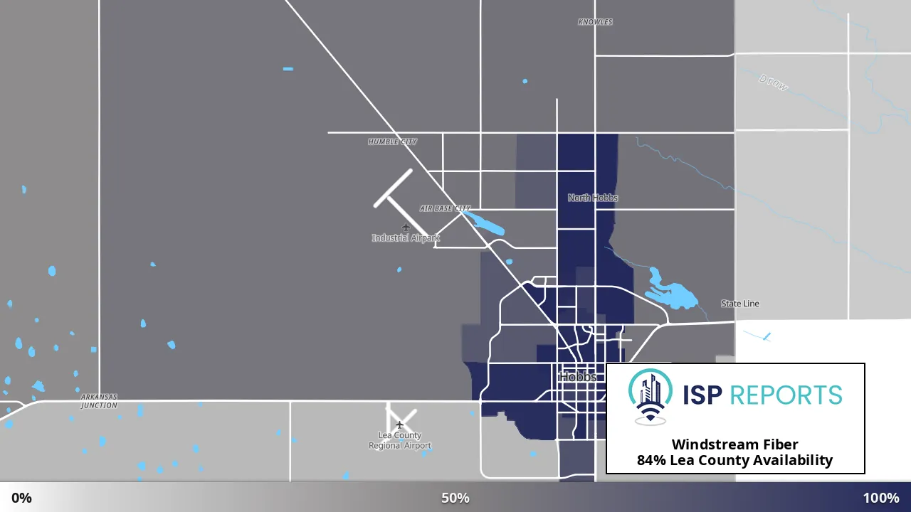 Lea County, NM map of internet availability