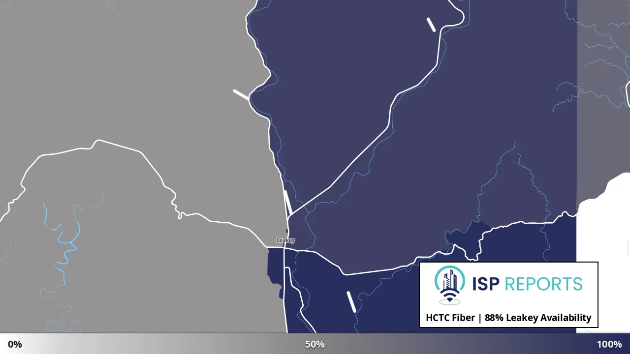 Leakey, TX map of internet availability