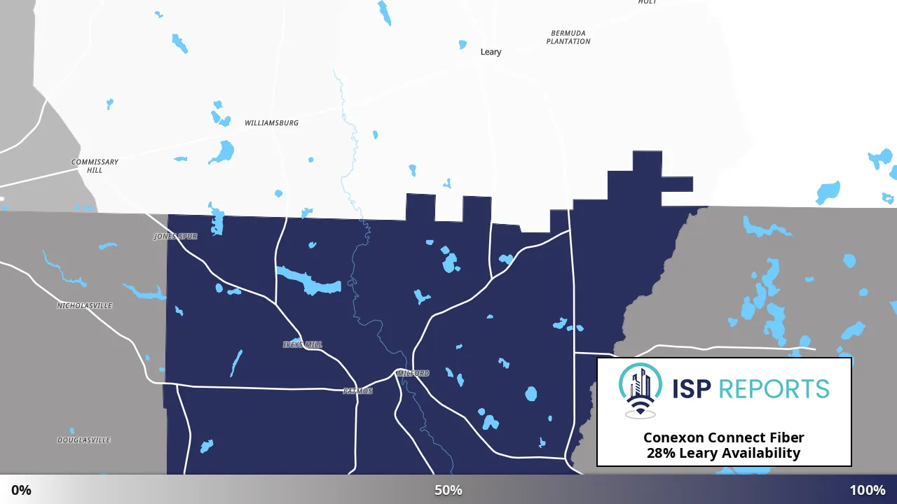 Leary, GA map of internet availability