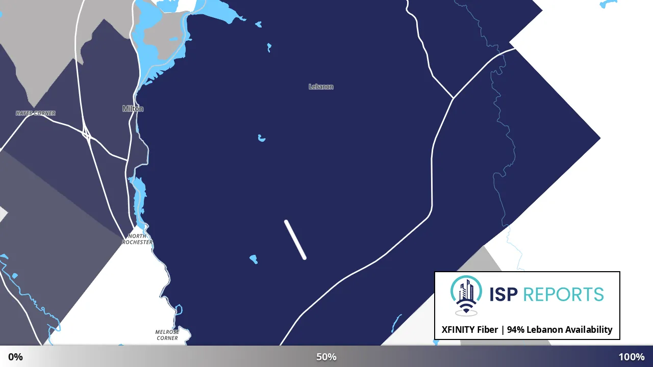 Lebanon, ME map of internet availability