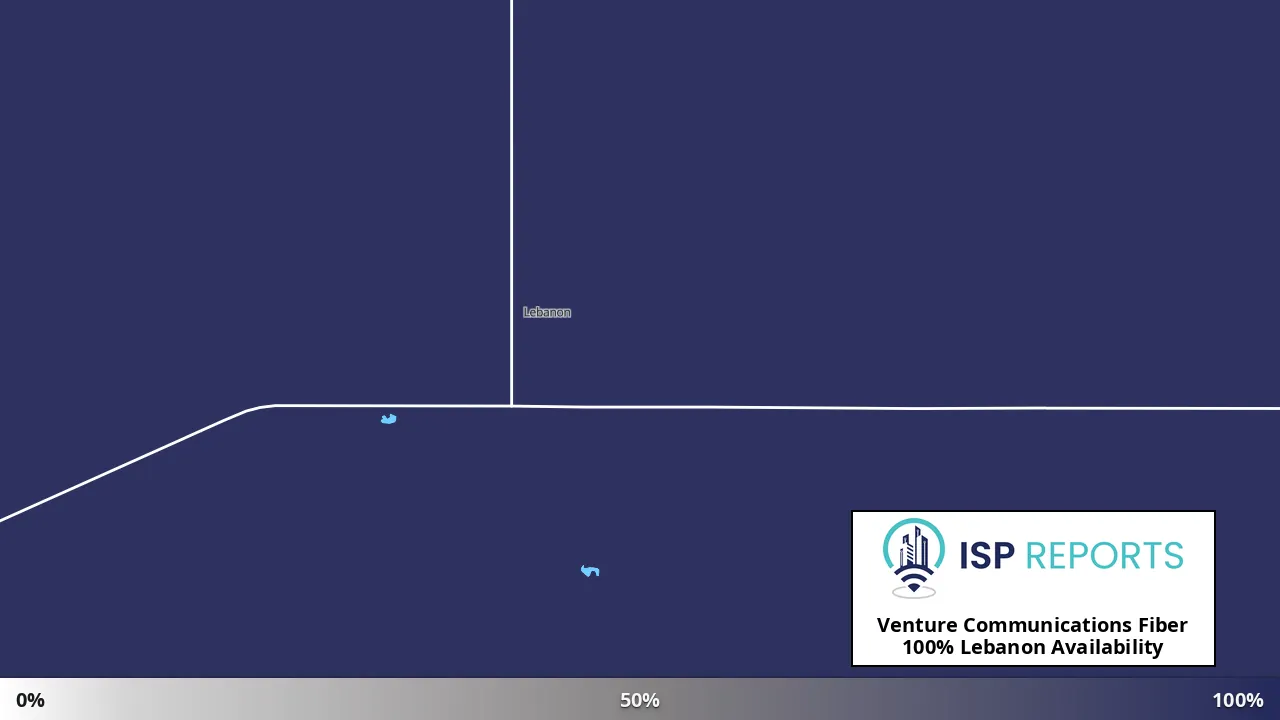 Lebanon, SD map of internet availability