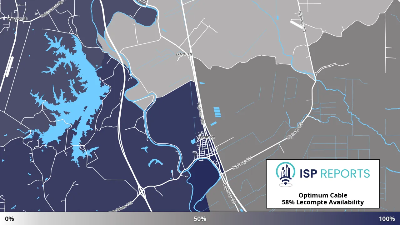 Lecompte, LA map of internet availability