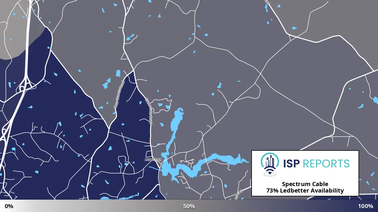 Ledbetter, NC map of internet availability