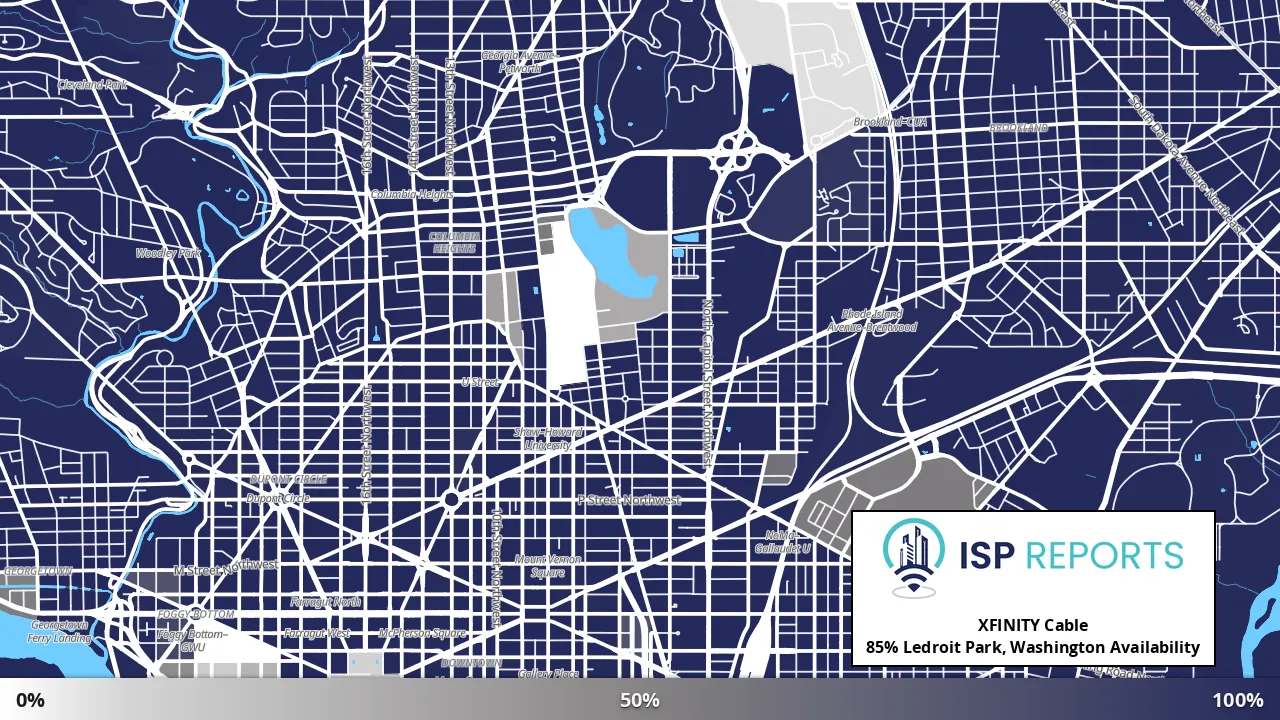 Ledroit Park, Washington, DC map of internet availability