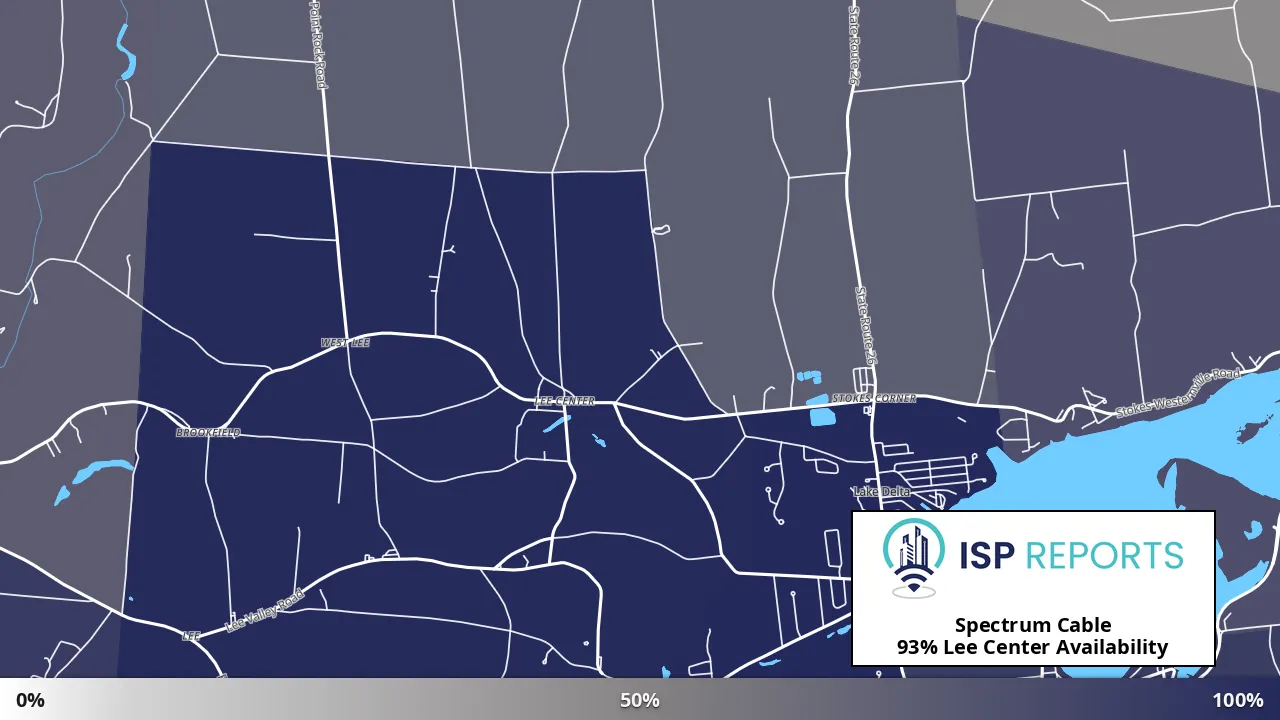 Lee Center, NY map of internet availability