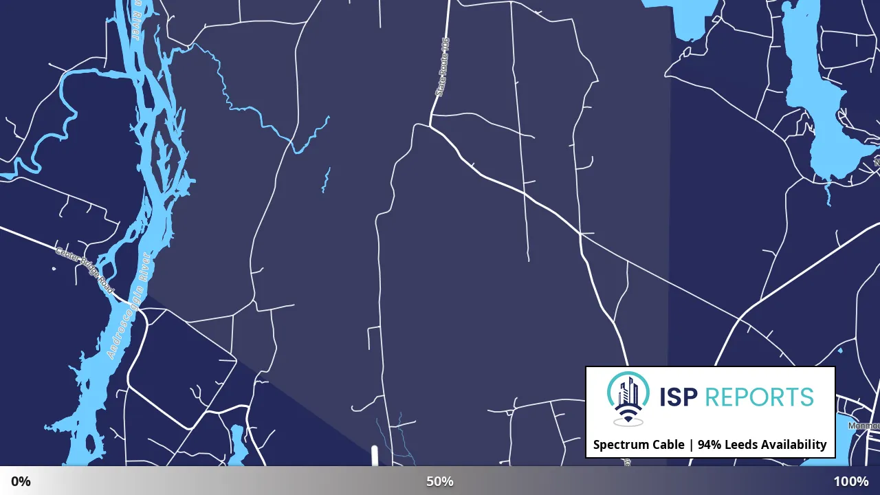 Leeds, ME map of internet availability