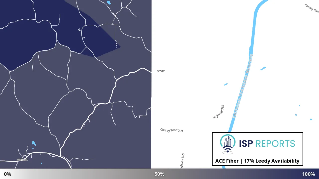 Leedy, MS map of internet availability