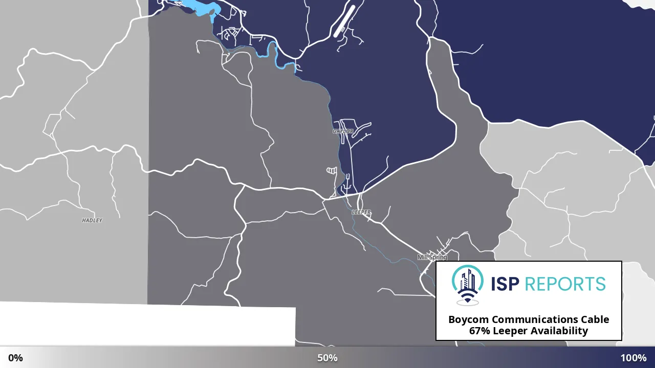 Leeper, MO map of internet availability