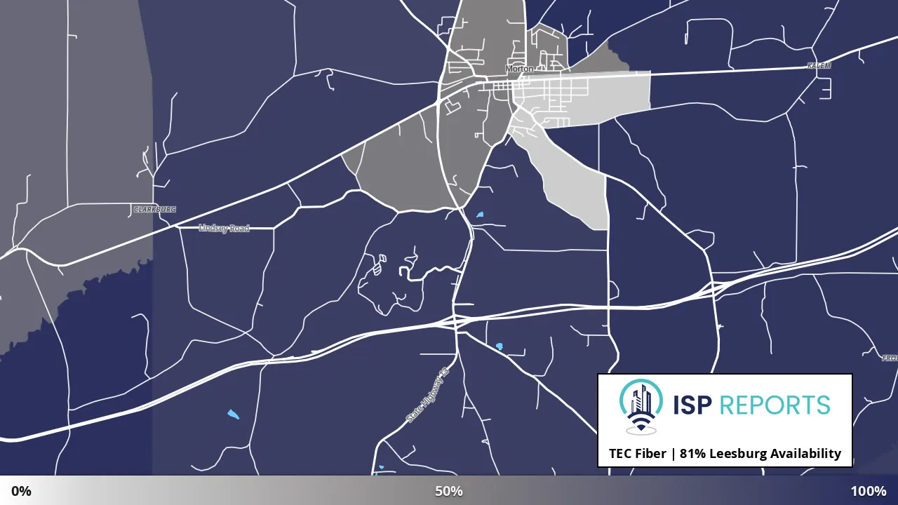 Leesburg, MS map of internet availability
