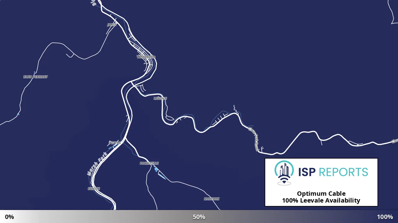 Leevale, WV map of internet availability