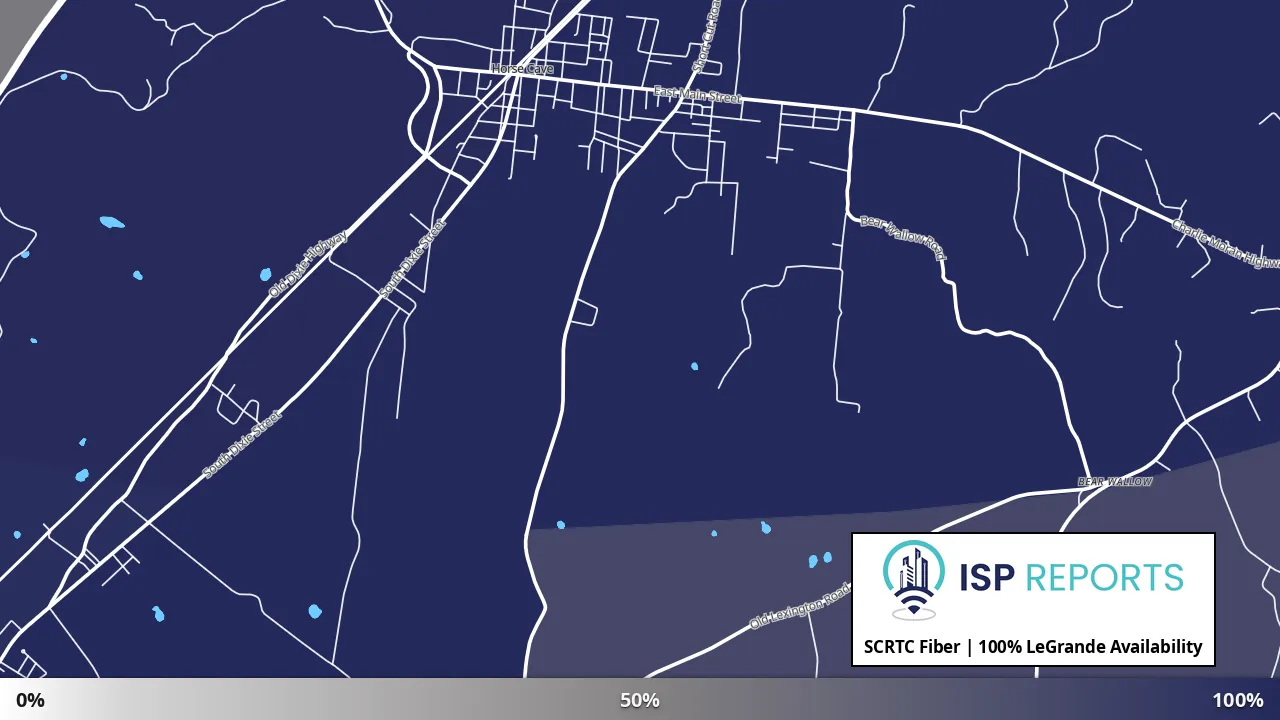 LeGrande, KY map of internet availability