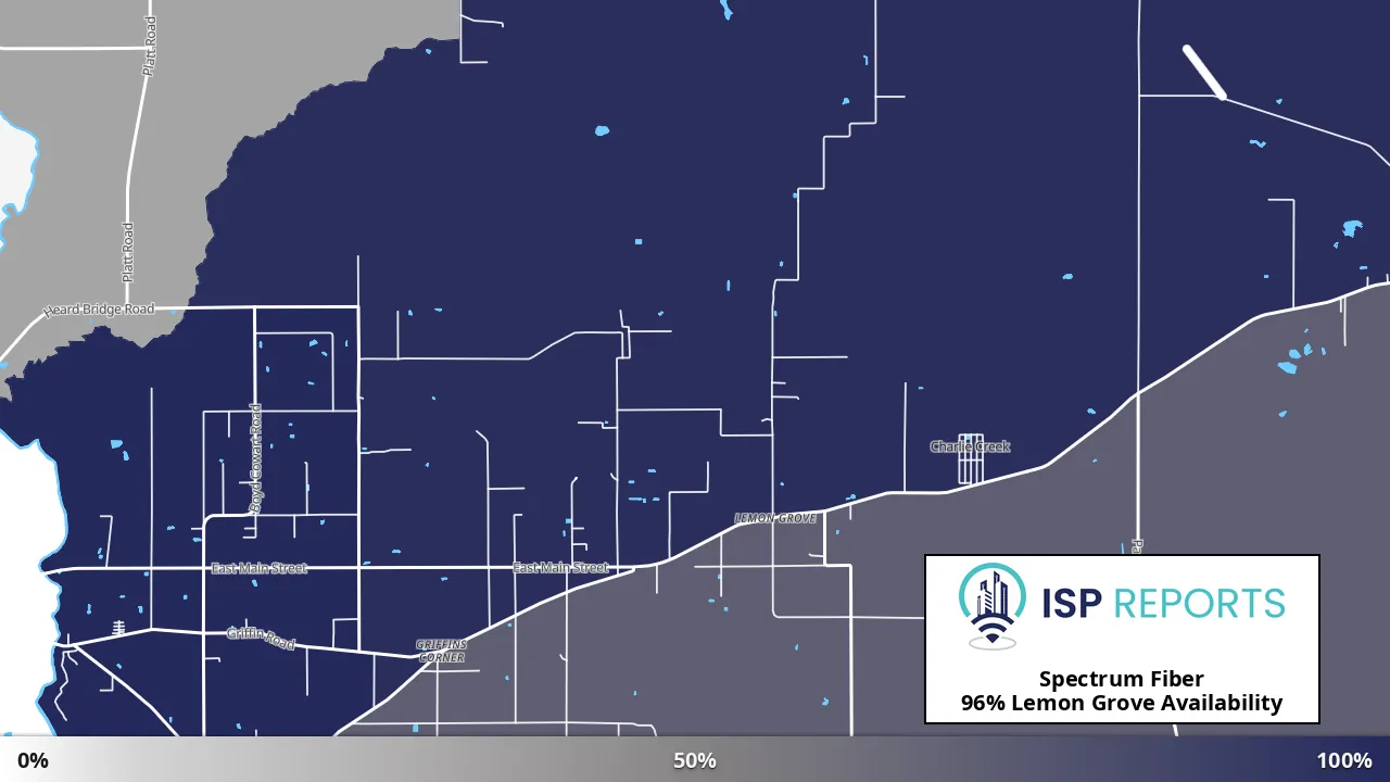 Lemon Grove, FL map of internet availability