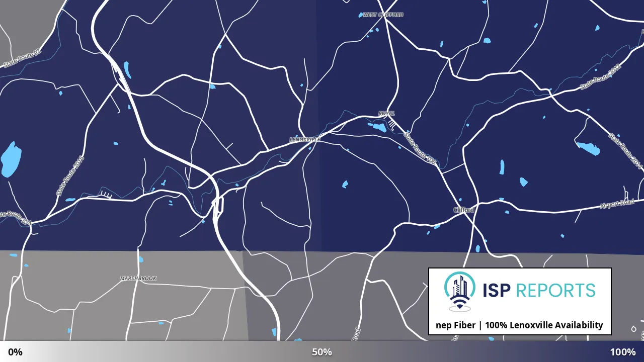 Lenoxville, PA map of internet availability