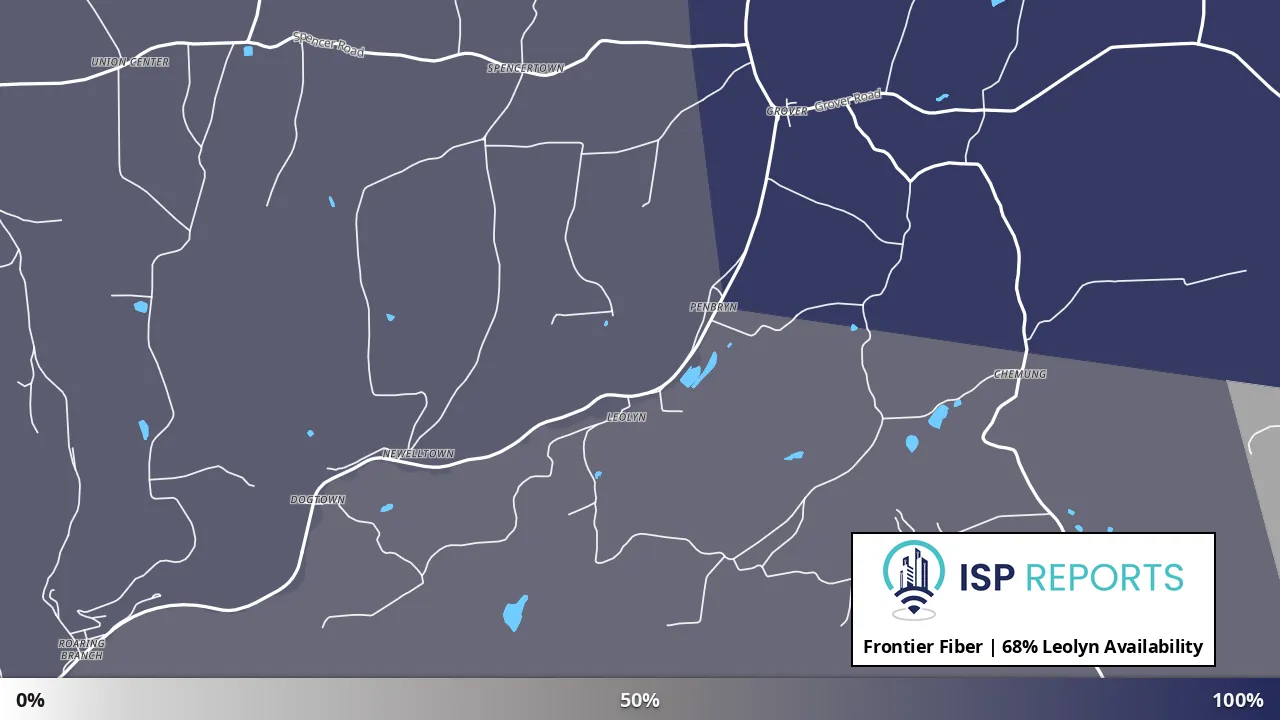 Leolyn, PA map of internet availability