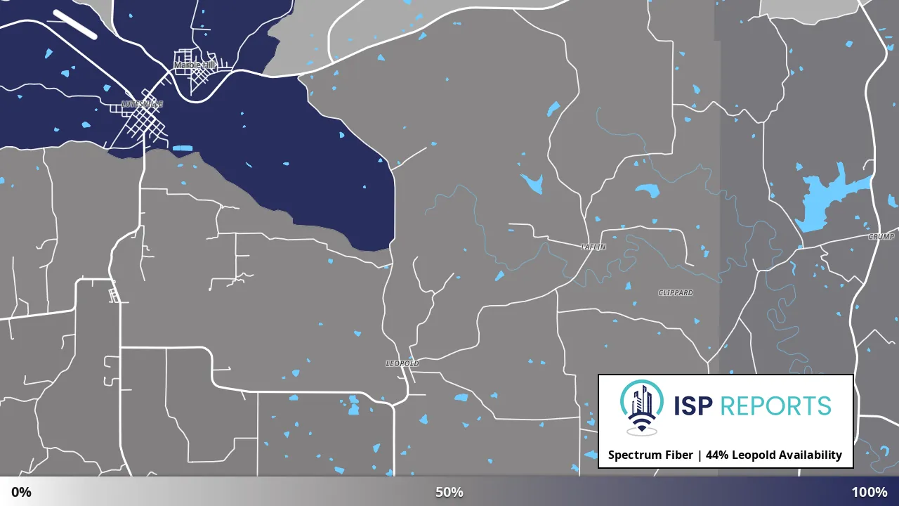 Leopold, MO map of internet availability