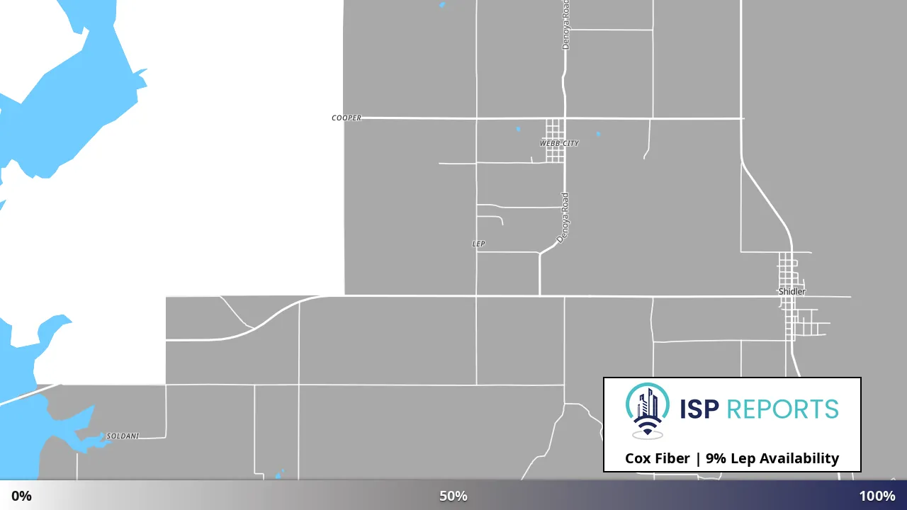 Lep, OK map of internet availability