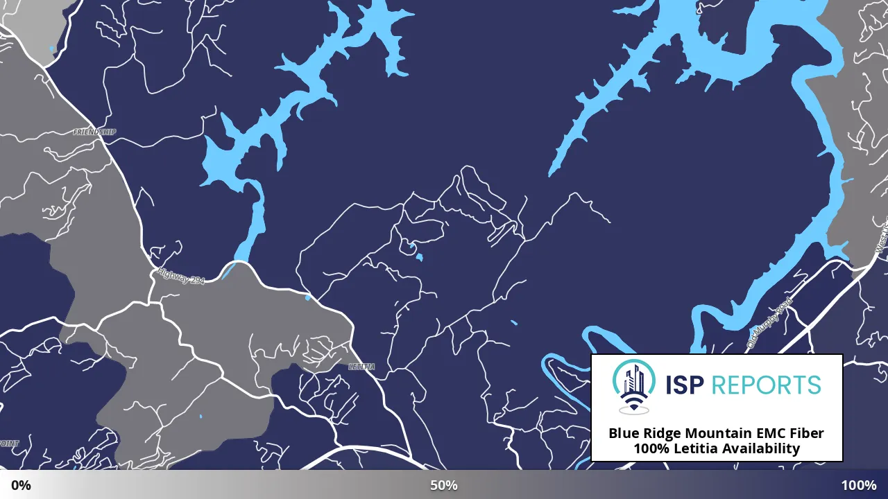 Letitia, NC map of internet availability