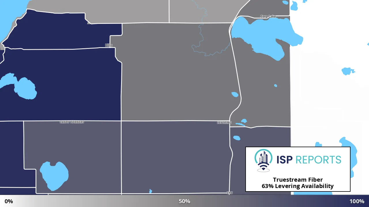 Levering, MI map of internet availability