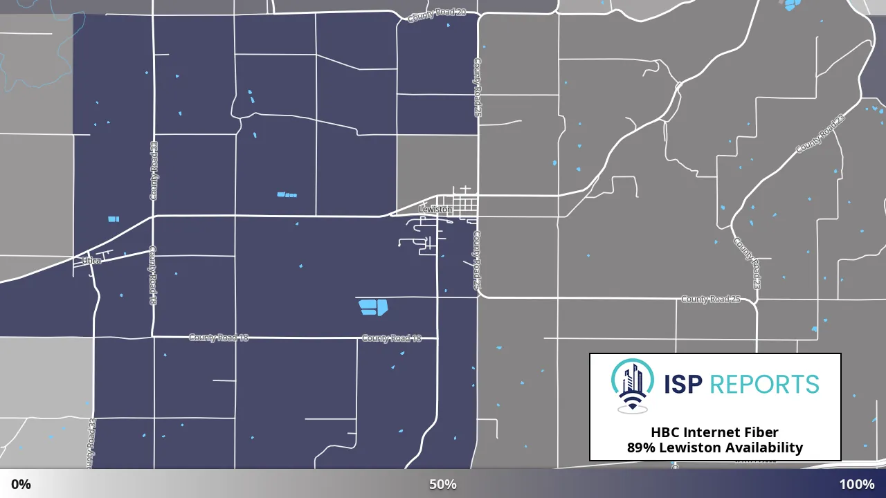 Lewiston, MN map of internet availability