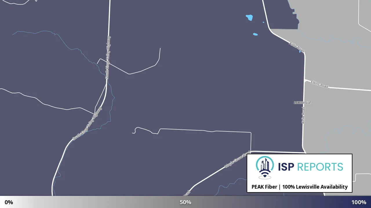 Lewisville, OR map of internet availability