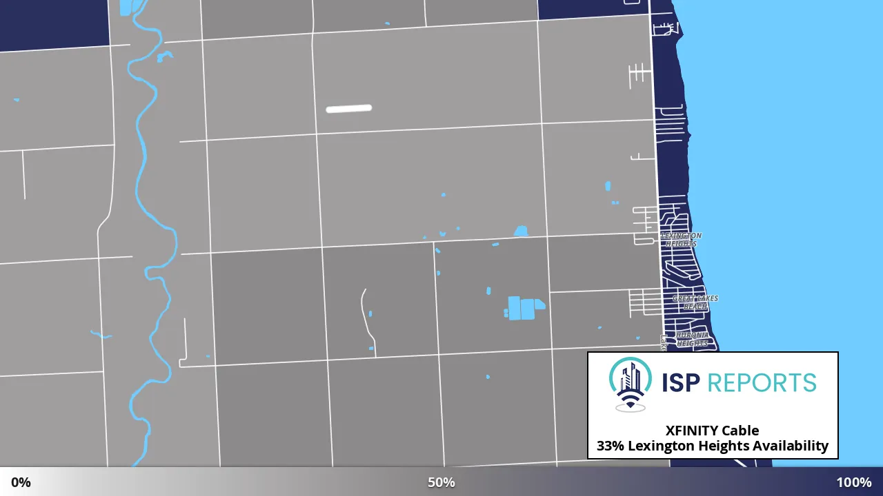 Lexington Heights, MI map of internet availability