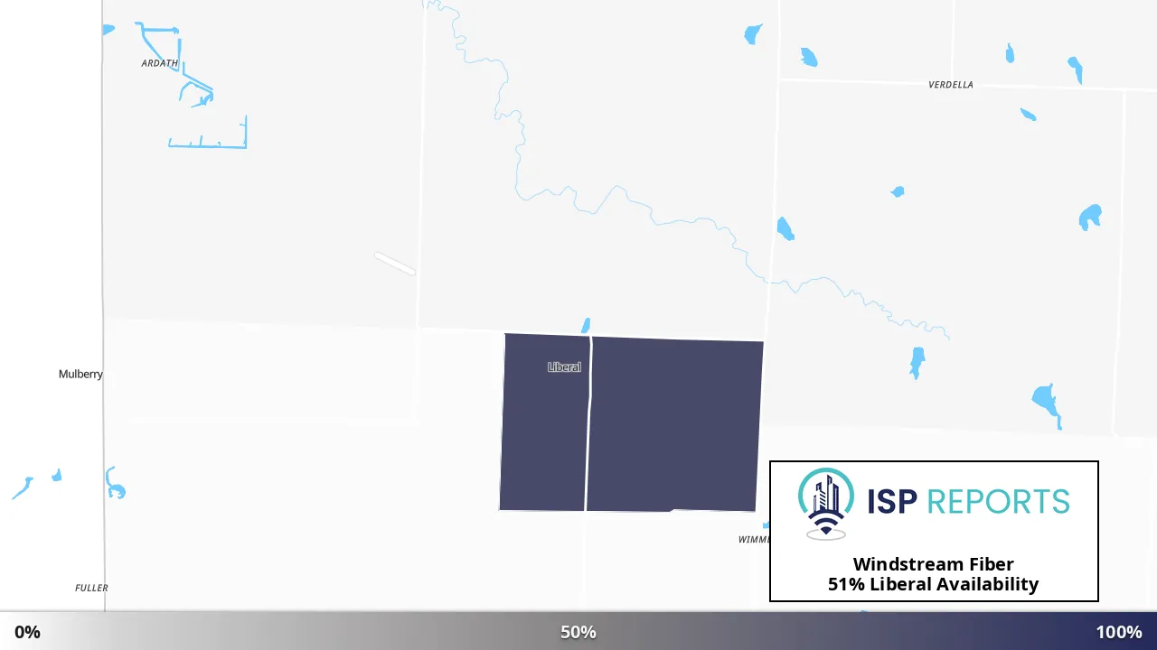 Liberal, MO map of internet availability