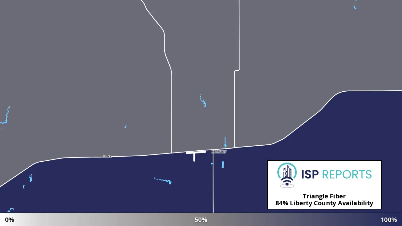 Liberty County, MT map of internet availability