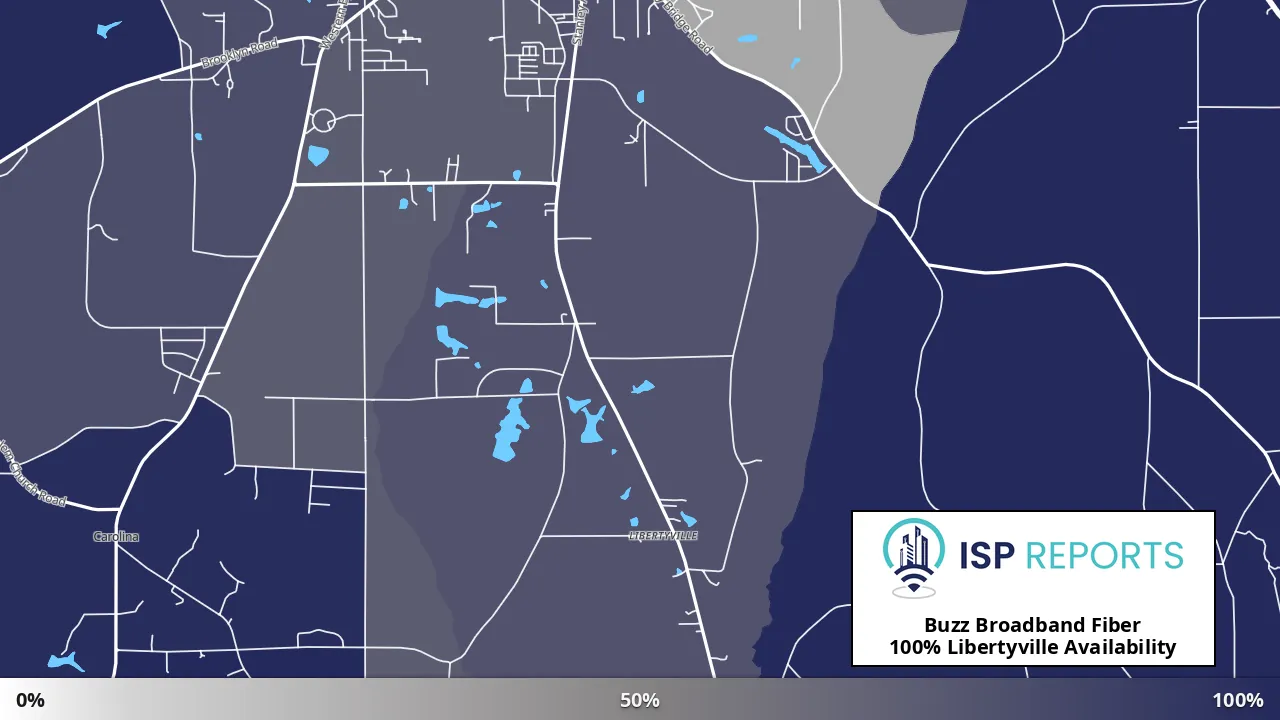 Libertyville, AL map of internet availability