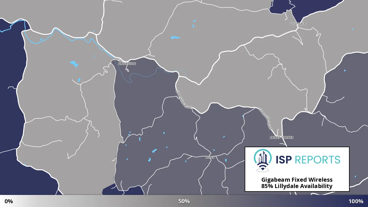 Lillydale, WV map of internet availability