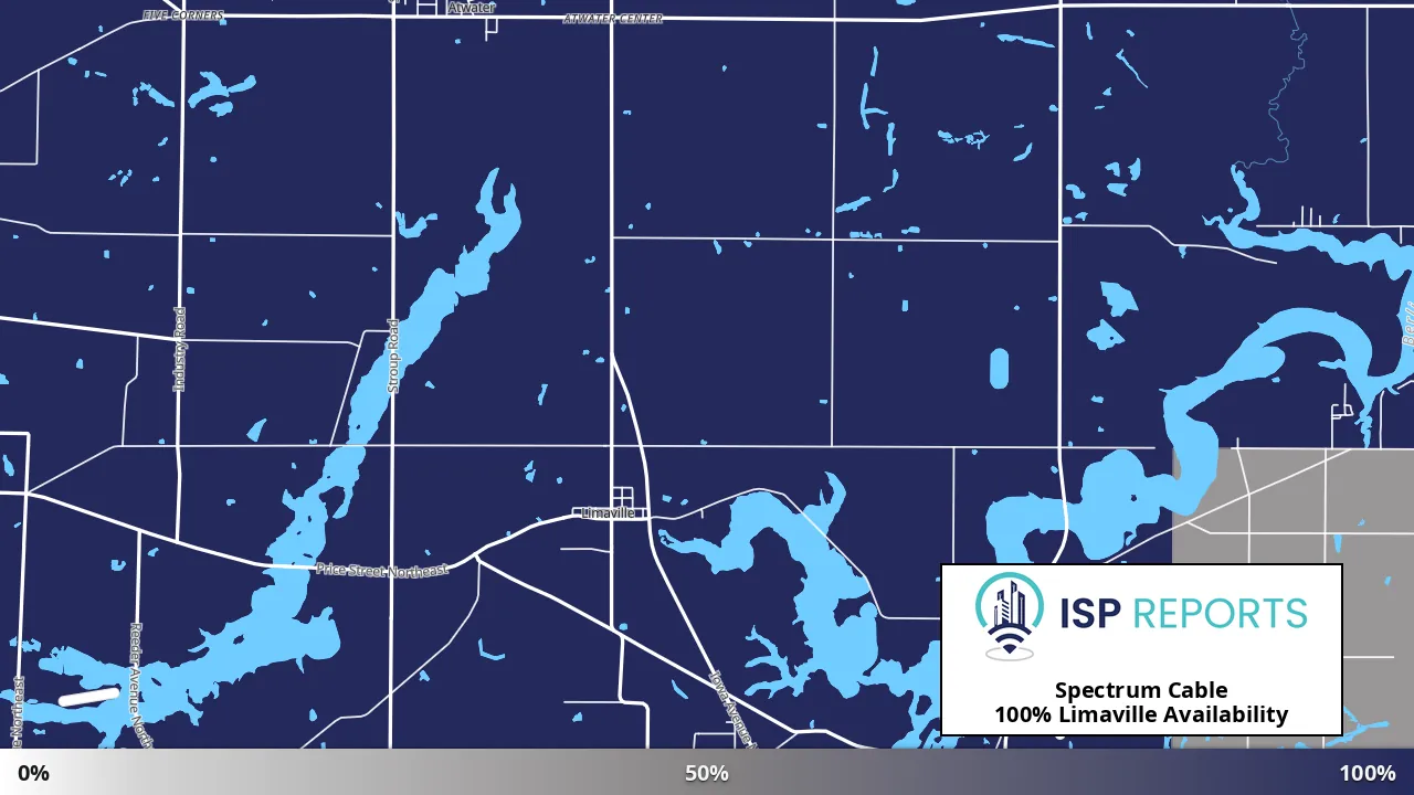 Limaville, OH map of internet availability