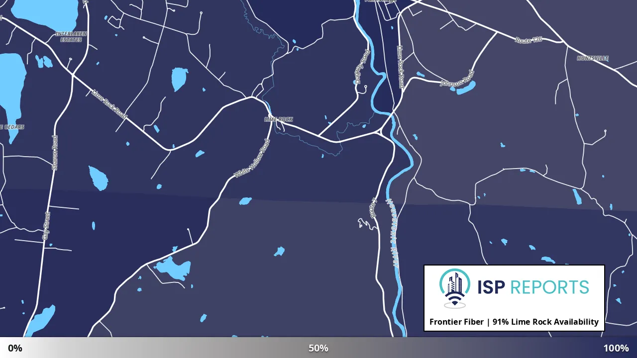 Lime Rock, CT map of internet availability