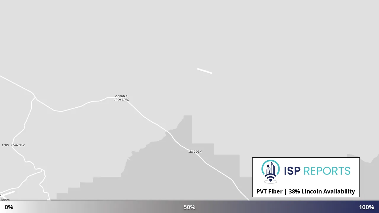 Lincoln, NM map of internet availability