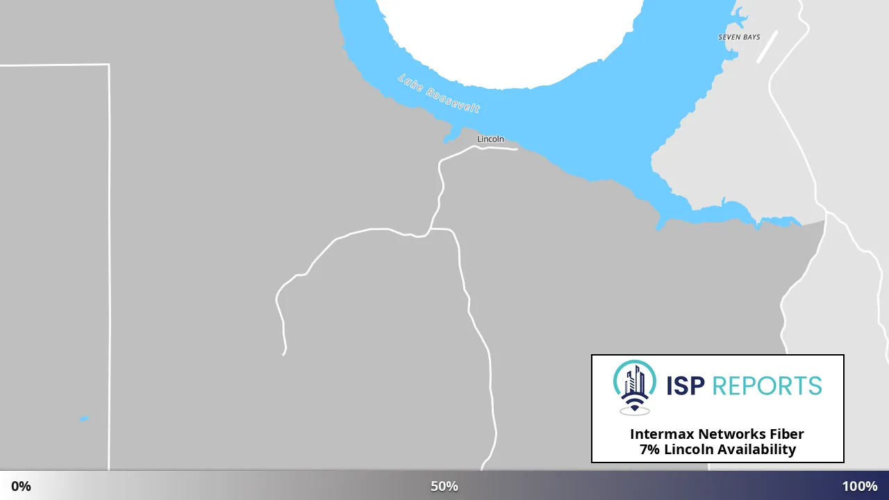 Lincoln, WA map of internet availability