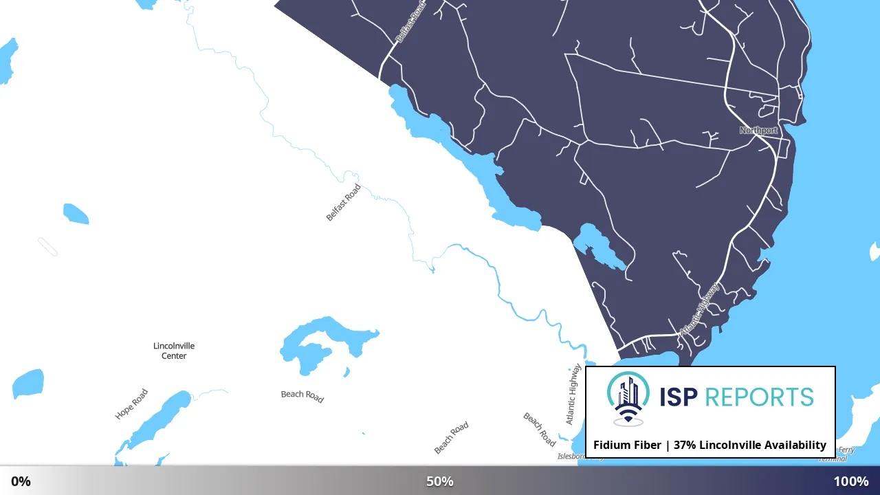 Lincolnville, ME map of internet availability