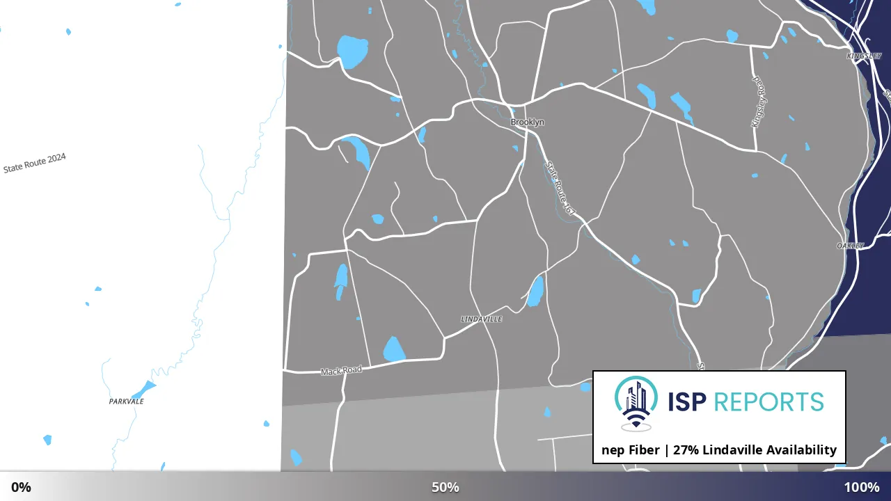 Lindaville, PA map of internet availability