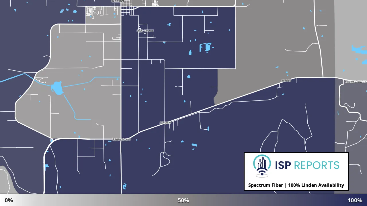 Linden, FL map of internet availability