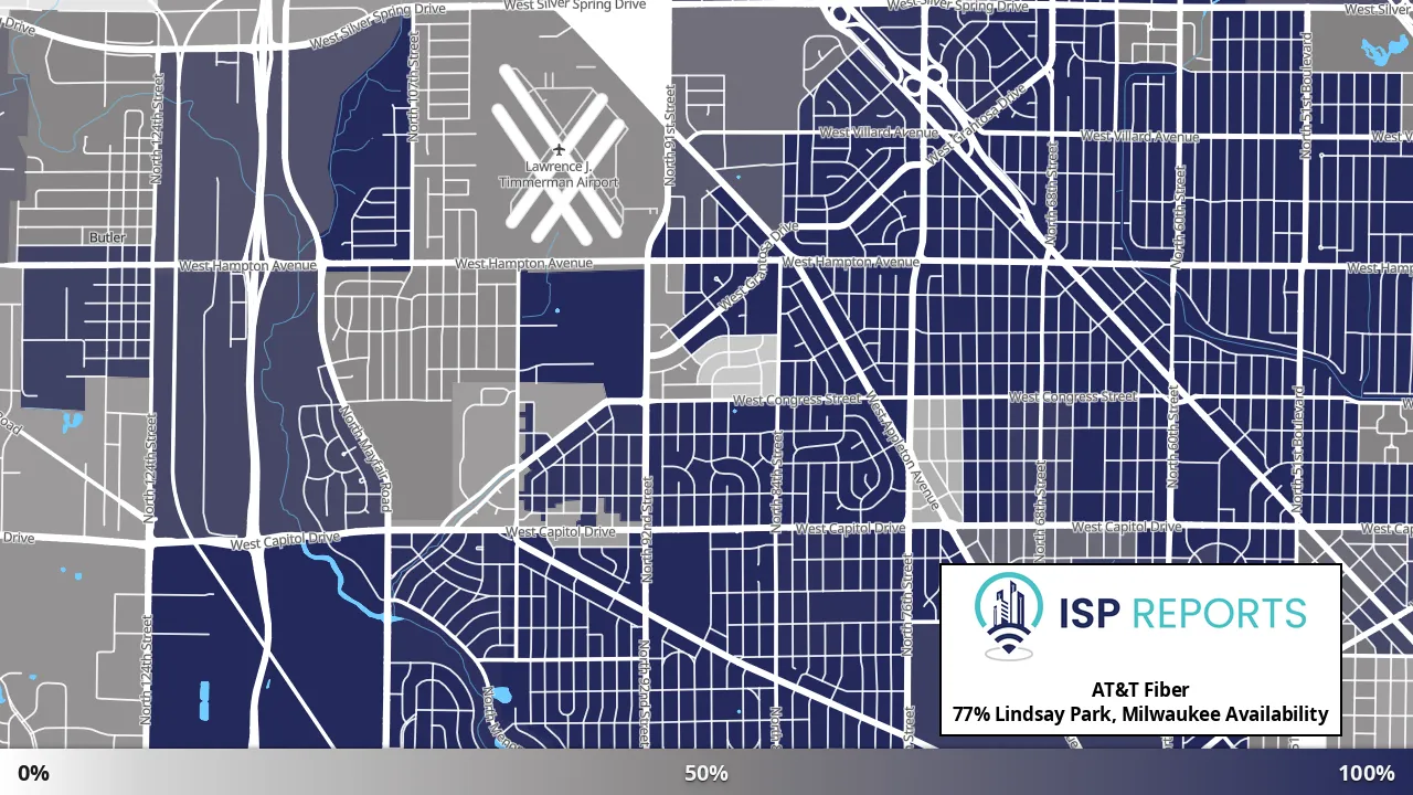 Lindsay Park, Milwaukee, WI map of internet availability